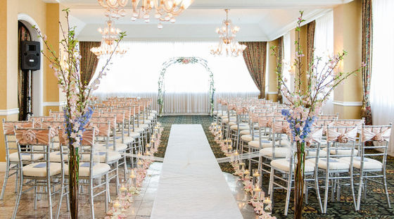 28mm 30mm Tube Party Chiavari Chairs , Tiffany White Wedding Chair